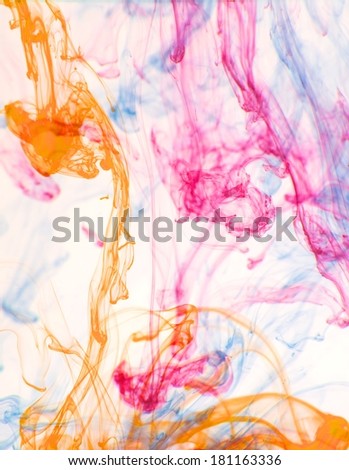 Color ink in water