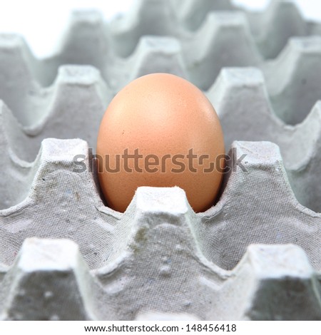 Eggs in an egg tray
