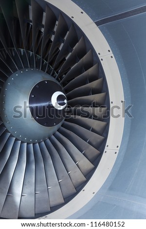 turbine blades jet engine aircraft civil photo