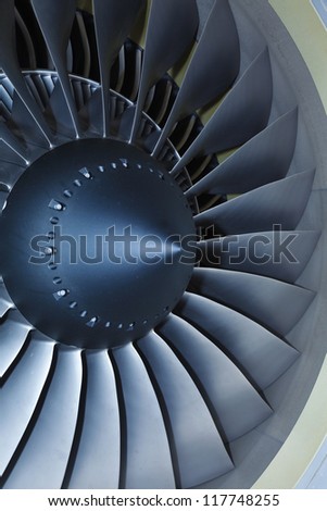 turbine blades jet engine aircraft civil photo