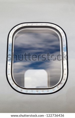 outside the window of the plane