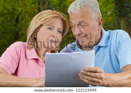 Senior couple just received good news from mail