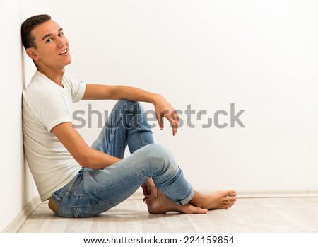 Real young male posing for leisure and friendship