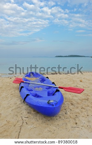Kayaks on the tropical beach,Thailand