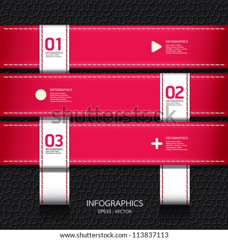 Leather pink color Design template can be used for infographics numbered banners horizontal cutout lines graphic or website layout vector Leather pink color Design template can be used for infographics numbered banners horizontal cutout lines graphic or website layout vector