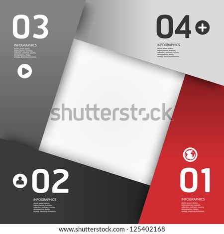 Modern Design template can be used for infographics numbered banners horizontal cutout lines graphic or website layout vector Modern Design template can be used for infographics numbered banners horizontal cutout lines graphic or website layout vector