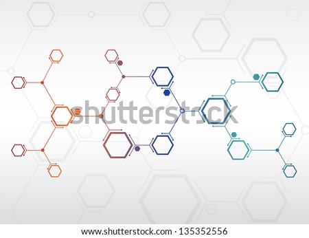 connected by a colored cell Vector Graphics connected by a colored cell Vector Graphics
