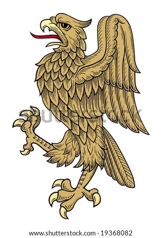 stock vector : golden eagle vector