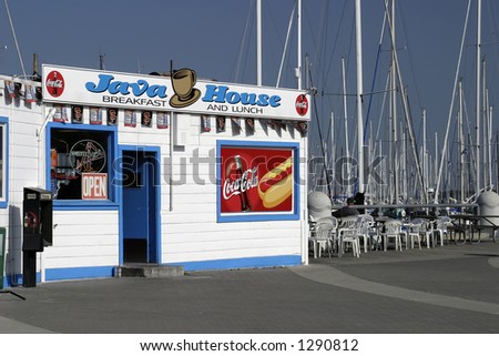 Java House is a landmark restaurant on the San Francisco waterfront.