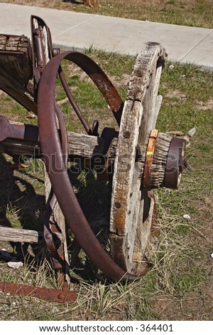 Broken Wheel On a Hand Cart Relic From Pioneer Days