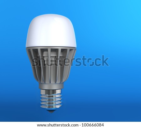 light-emitting diode lamp in blue background