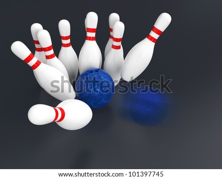 bowling ball knock down pins