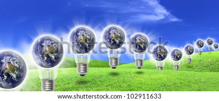 Elements of this image furnished by NASA  A Bulb energy farm is a group of energy production in the same location used to produce electric power