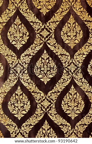ornate thai lacquer and gild art pattern