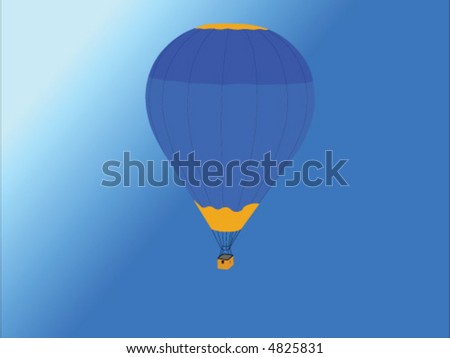 A vector representing a hot-air balloon