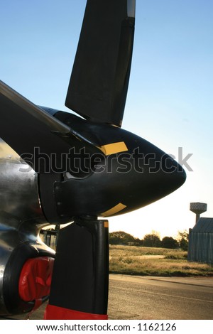 Airplane propeller silhouette