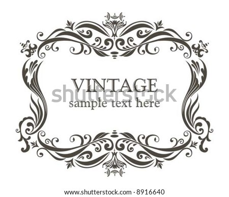 Stock Vector on Vintage Frame  Stock Vector 8916640   Shutterstock