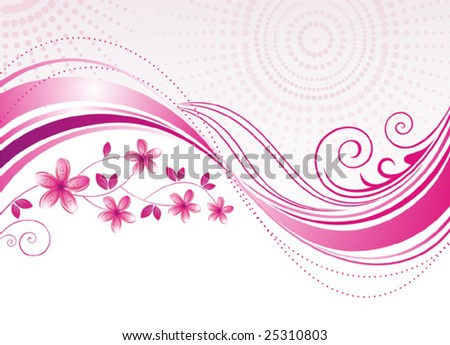 pink flowers background. stock vector : Pink flower.