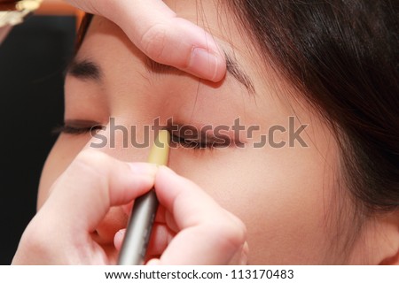 asian woman with eyes make up