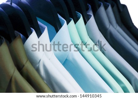 Background Of Shirts Hanging On A Hanger