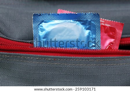 condom in a zip bag