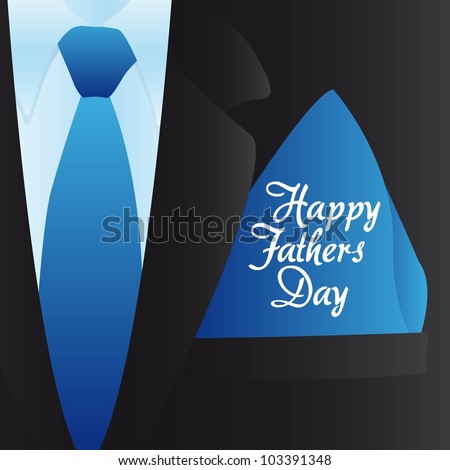 Happy Father\'s Day, holiday card with formal suit and tie