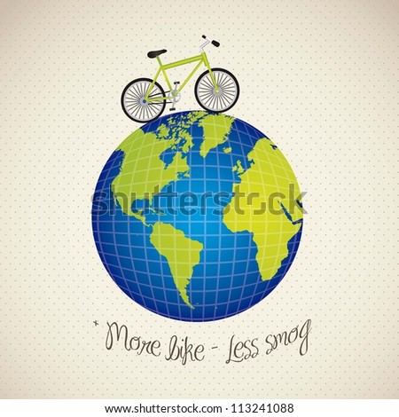 Bicycle Vector Free on Stock Vector   Bike Trip Around The World  Vector Illustration