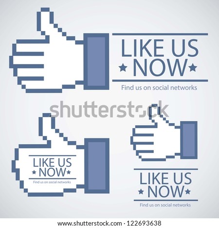 Illustration icon social networks like us Icons vector illustration Illustration icon social networks like us Icons vector illustration