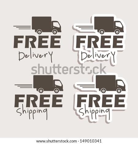 free delivery labels over gray background vector illustration free delivery labels over gray background vector illustration