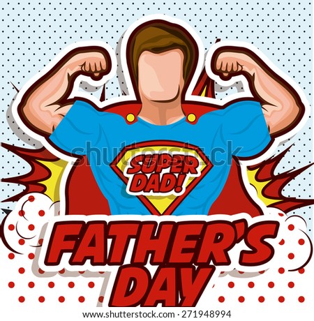Fathers day design over pointed background, vector illustration