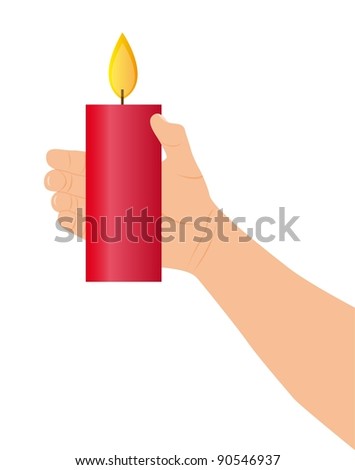 hand over candle