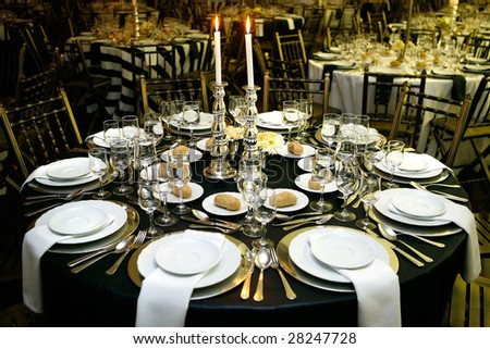Modern restaurant design table for sophisticate dinner