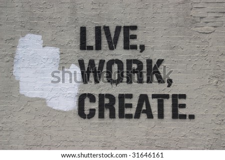 live work create wallpaper on the street
