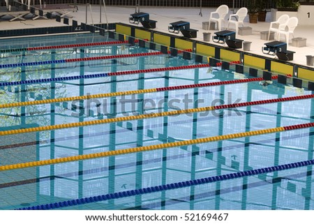 a photo of an olympic pool for swimming competition