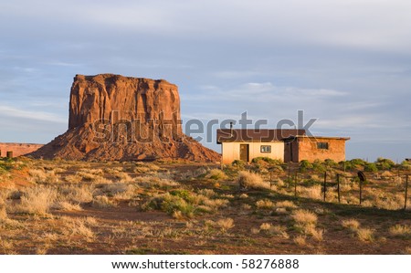 landscape view of the famous monument valley national park in Utah USA
