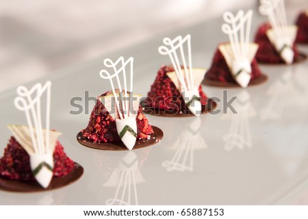 Small delicious finger Food art composition