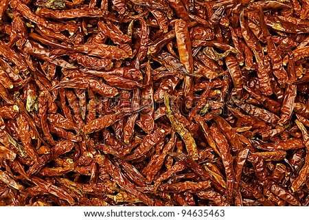 This picture shows the texture of Thai chili which is good for website design, editorial, documentary, traveling, and background for artworks.