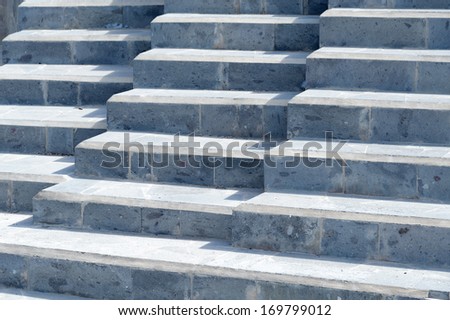 Scenic of clean outdoor steps in public places with nobody.