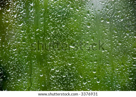 rain drops in the windows