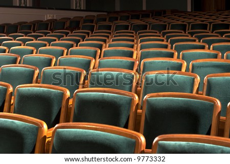 Empty chairs at cinema or theater