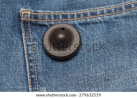 Black round clothing secuirty tag