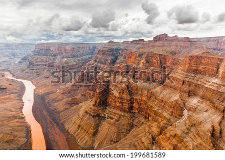 Grand Canyon big wall rocks near las vegas cloudy 2013