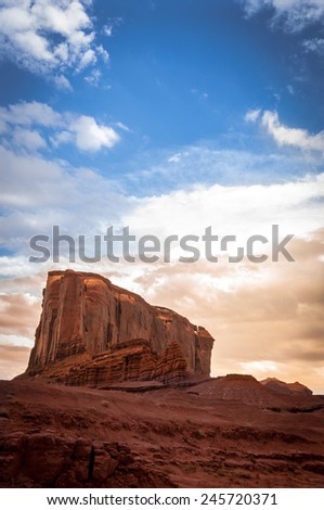 Monument Valley Elefant. This sandstone formation looks like an elefant for the navajo indians.