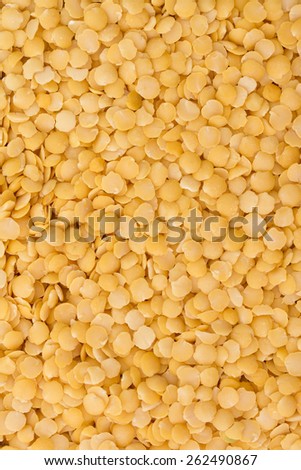 Yellow lentils as a background