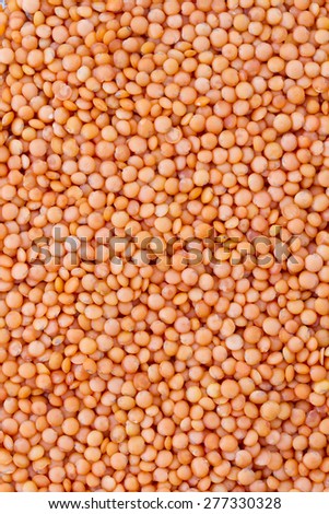 Background of red lentils