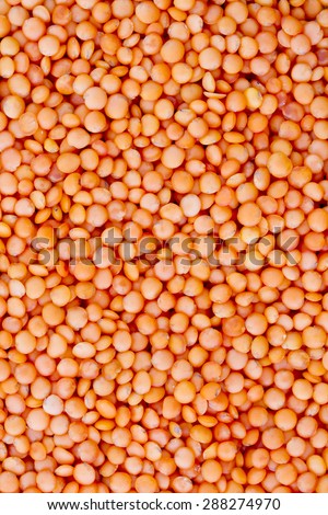 Background of red lentils