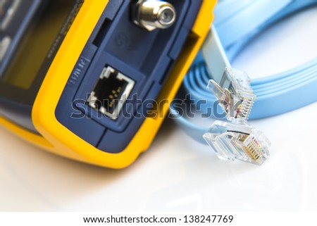 network cable tester for RJ45 connectors and coaxial cable