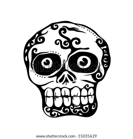 stock vector skull mexico style design elements vector illustration
