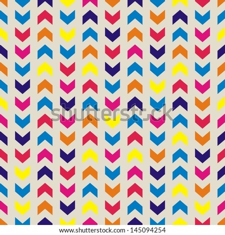 Aztec Chevron seamless colorful pattern, texture or background with zigzag stripes. Thanksgiving background, desktop wallpaper or website design element