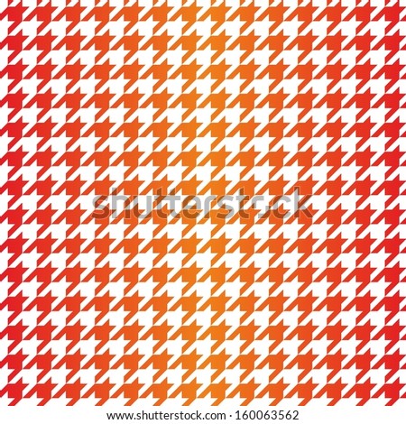 Houndstooth seamless pattern. Traditional Scottish plaid fabric for colorful gradient website background or desktop wallpaper in red, pink, orange and yellow color.
